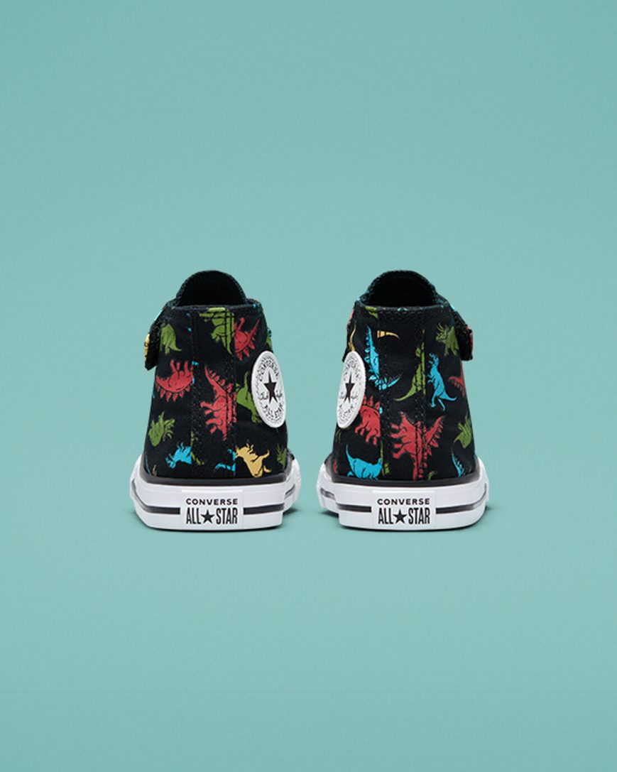 Tenisi Inalti Fete Converse Chuck Taylor All Star Easy-On Dinosaurs Negrii Rosii Albastri | RO JGUKD521